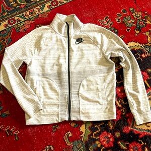 NIKE Athletic Jacket Silver/Gray lightweight WOMENS Size Large